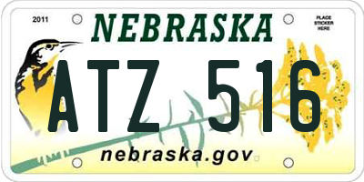 NE license plate ATZ516