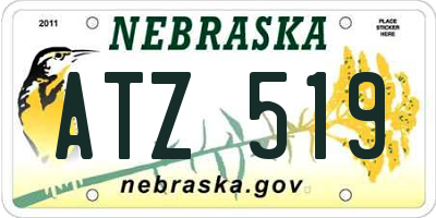 NE license plate ATZ519