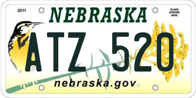 NE license plate ATZ520