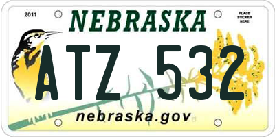 NE license plate ATZ532