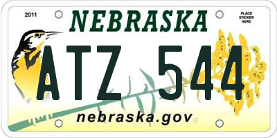 NE license plate ATZ544