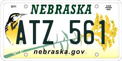 NE license plate ATZ561