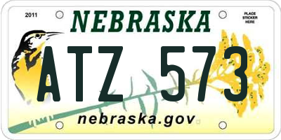 NE license plate ATZ573