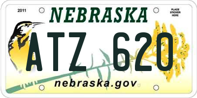 NE license plate ATZ620