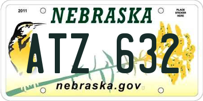 NE license plate ATZ632