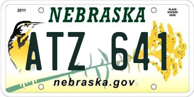 NE license plate ATZ641