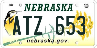NE license plate ATZ653