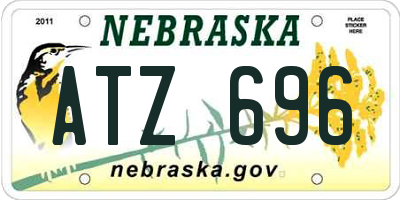 NE license plate ATZ696