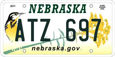 NE license plate ATZ697