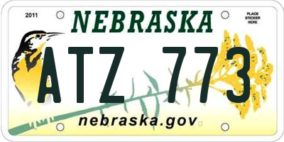 NE license plate ATZ773