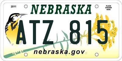 NE license plate ATZ815