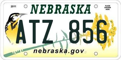 NE license plate ATZ856