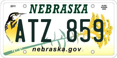 NE license plate ATZ859