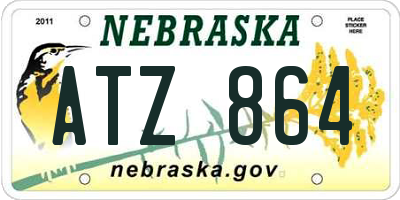 NE license plate ATZ864