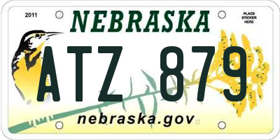 NE license plate ATZ879