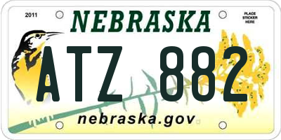 NE license plate ATZ882