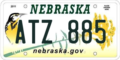 NE license plate ATZ885