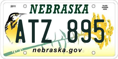 NE license plate ATZ895