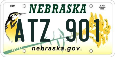 NE license plate ATZ901