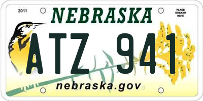 NE license plate ATZ941