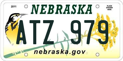 NE license plate ATZ979