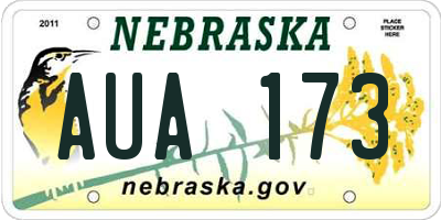 NE license plate AUA173
