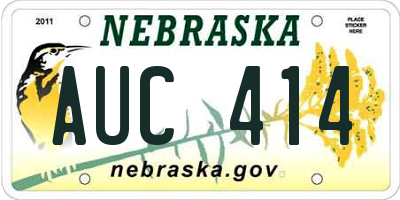 NE license plate AUC414
