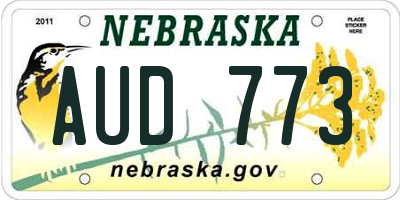 NE license plate AUD773