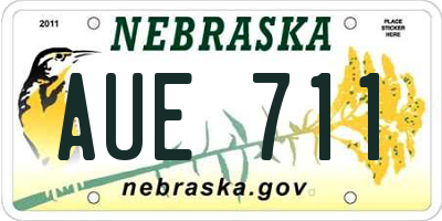 NE license plate AUE711