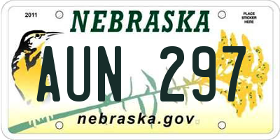 NE license plate AUN297