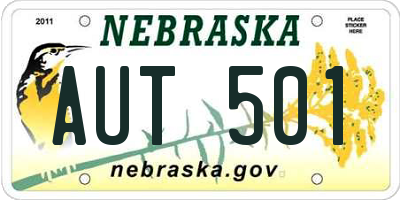 NE license plate AUT501