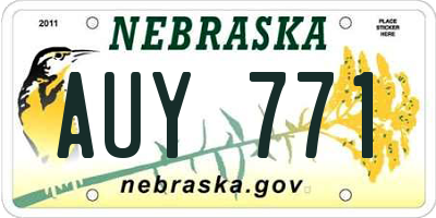 NE license plate AUY771