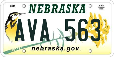 NE license plate AVA563