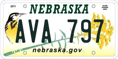 NE license plate AVA797