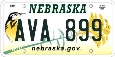 NE license plate AVA899
