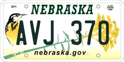 NE license plate AVJ370