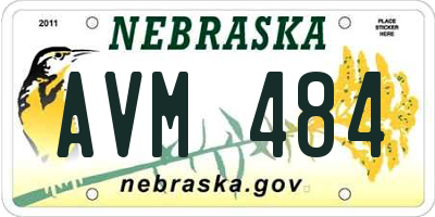 NE license plate AVM484