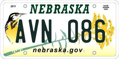 NE license plate AVN086