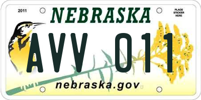 NE license plate AVV011