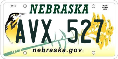 NE license plate AVX527