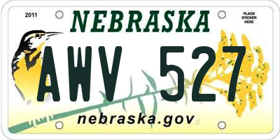 NE license plate AWV527