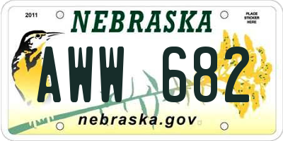 NE license plate AWW682