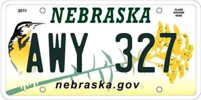 NE license plate AWY327