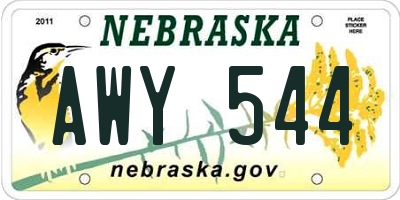 NE license plate AWY544