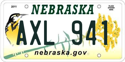 NE license plate AXL941