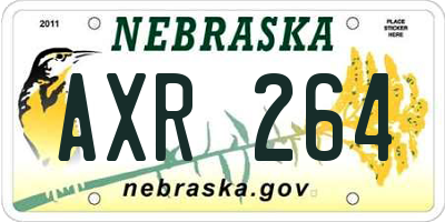 NE license plate AXR264