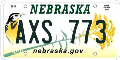 NE license plate AXS773