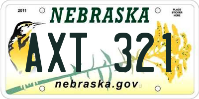 NE license plate AXT321