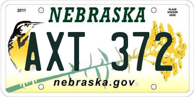 NE license plate AXT372