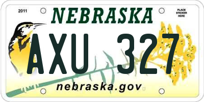 NE license plate AXU327